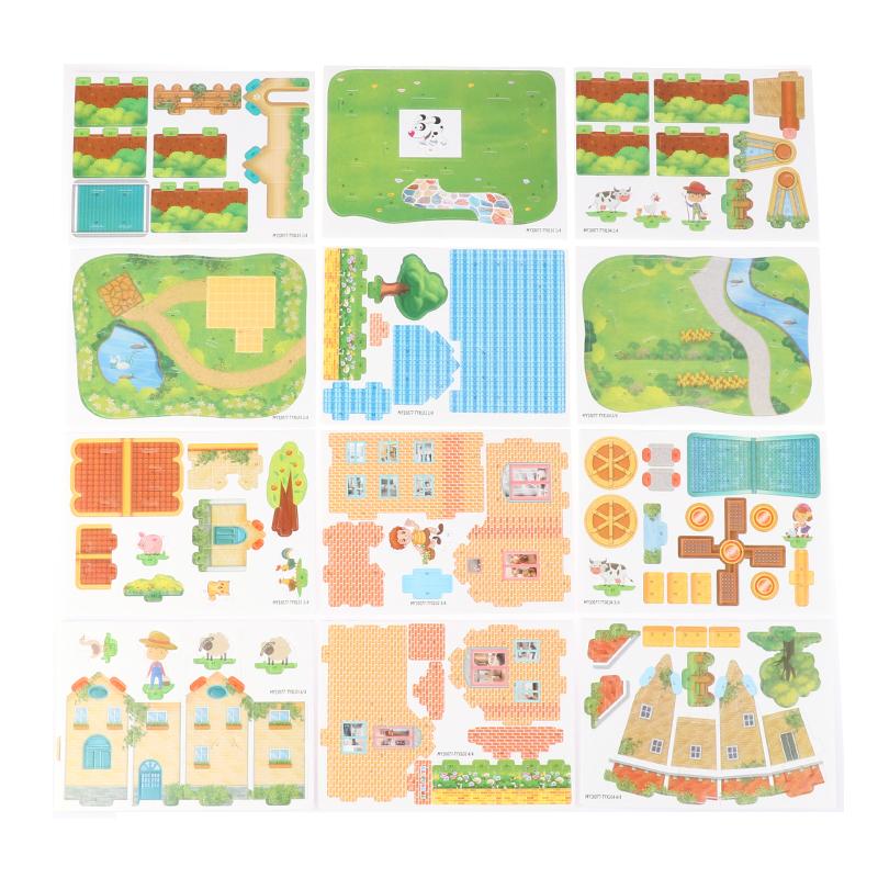 

1 комплект 3D-головоломка для детей, трехмерная головоломка, модель дома ручной работы, развивающая игрушка для детей 11*9.8CM