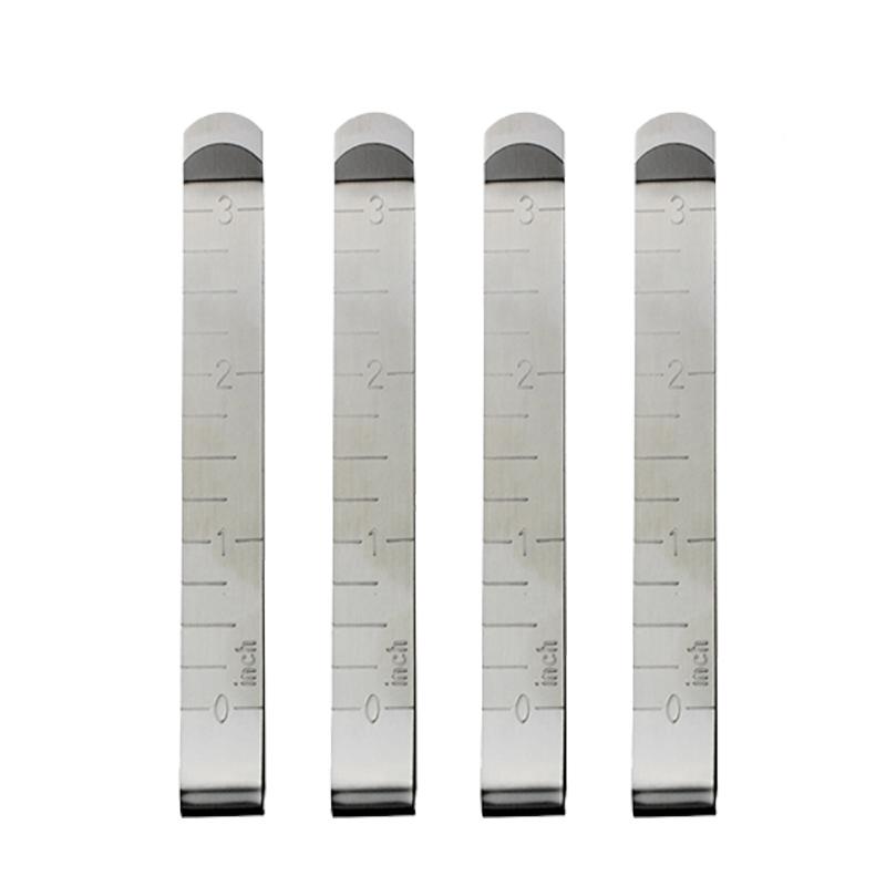 Stainless Steel Binding Clips for Sewing, 4/8Pcs Heavy Duty Fabric Clamps, Quilting & Leather Craft Tools, No Pins Marking Guide Ruler