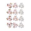 10Pcs Pearl Flower Shaped Rhinestone Buttons Sparkling Crystal Buttons DIY Handmade Hairpins Decoration Clothes Sewing Accessory