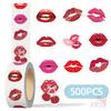 500Pcs/Roll Blazing Red Lips Kids Rewards Stickers - DIY Scrapbooks Album Decor Sealing Label Decals
