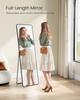 SONGMICS Full Length Mirror, 150 X 40 Cm, Rectangle Full Body Mirror with Stand, Aluminium Alloy Frame, Tempered Glass, for Bedroom, Living Room