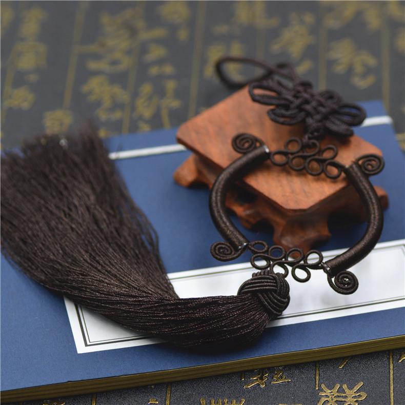 

Подвеска-подставка для духов, набор с кисточками в виде китайского узла и Будды Гуаньинь, подвеска для автомобиля, подвеска для дома Guanyin Plate Chinese Knot темно-коричневого