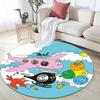 Barbapapa3,Round Area Rug,Carpet Rug for Living Room Bedroom Sofa Playroom Decor,Non-slip Floor Mat