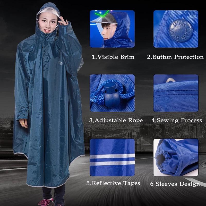 Bike Outdoor Cycling Raincoat Bicycle Rain Cape Poncho Coat Rainproof Waterproof