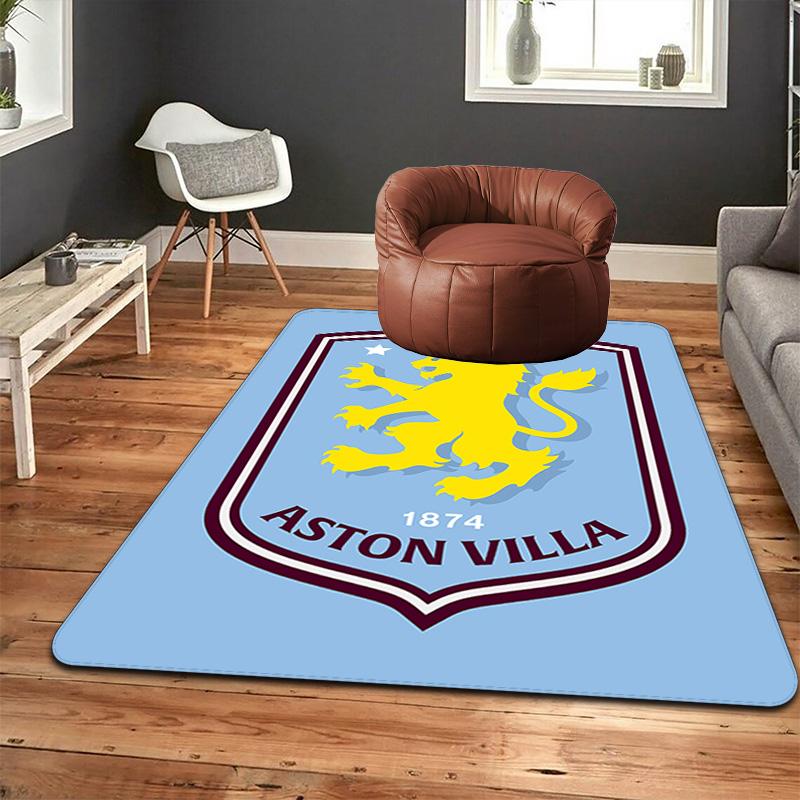 Aston Villa Pattern Rug Floor Mat for Living Room or Bedroom Soft and Comfortable Carpet a Gift for Birthday and Holiday.