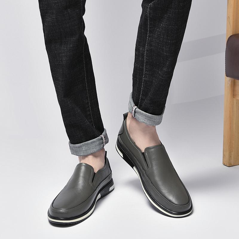 Spring Men's Fashionable and Comfortable Legged Casual Leather Shoes Classic Styles Men's Business Casual Sports Leather Shoes