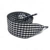 Plaid Ribbon 2.5cm Square Shoelaces - Sweet College & British Style White Shoelaces