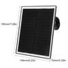 Panel Solarny Płyta Ładująca z Kablem Ładującym USB 5Pin do Kamer Bezpieczeństwa Wodoodporny IP65 5V 6W Zewnętrzny Zasilacz