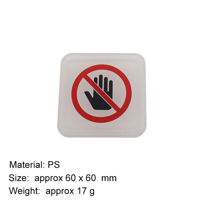 Don't Touch No Touching Signs Public Place Logo Acrylic Wall Stickers Prohibition Badge Notice Store Inside Warning Plaque