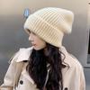 Winter Warm Hats For Women Casual Stacking Knitted Bonnet Caps Men Hats Solid Color Hip Hop Unisex Female Beanies