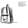 Women Backpack Double Shoulder Straps Waterproof Large Capacity See Through Wear-resistant Storage Anti-scratch PVC Transparent Backpack Travel Supply