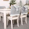 Christmas Grey Hat Chair Back Cover Xmas Chair Decoration Christmas Home Decor