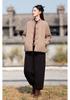 New Arrival: Women's Winter Zen Padded Quilted Jacket - Chinese Retro Style, Thickened Cotton & Linen Blend