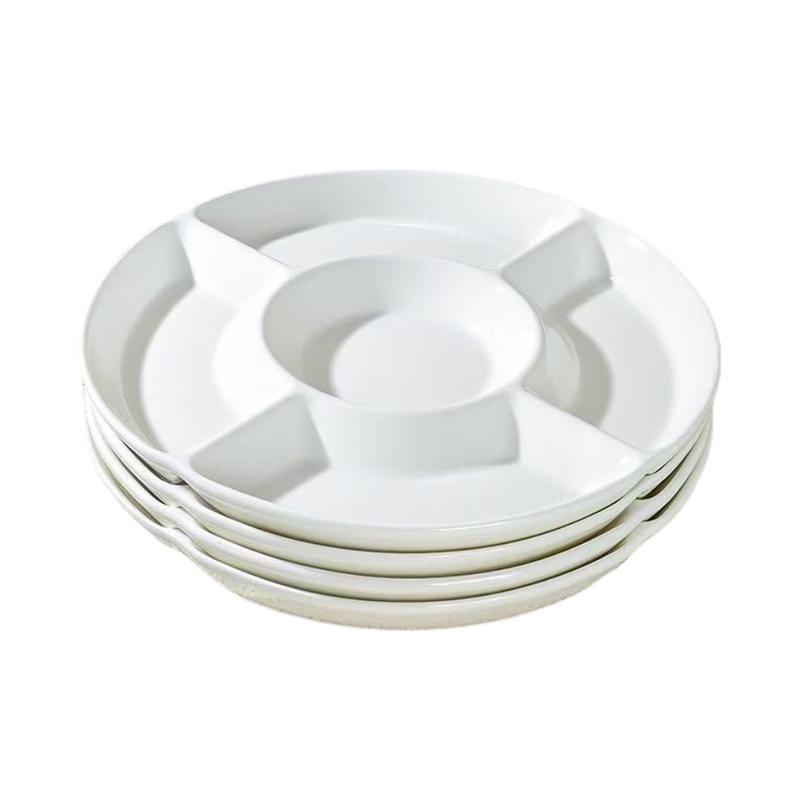 Five-Compartment Ceramic Divided Plate