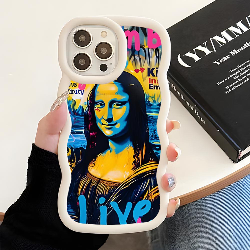 Graffiti Art Welle Rand TPU Handyhülle für iPhone 17 16 15 14 13 12 11 Air Pro Max Plus Bunte Hülle