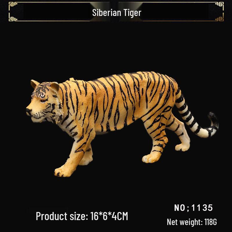 Realistic Wild Animal Toy Set: Large Tiger, Saber-toothed Tiger, Bengal Tiger for Kids' Play