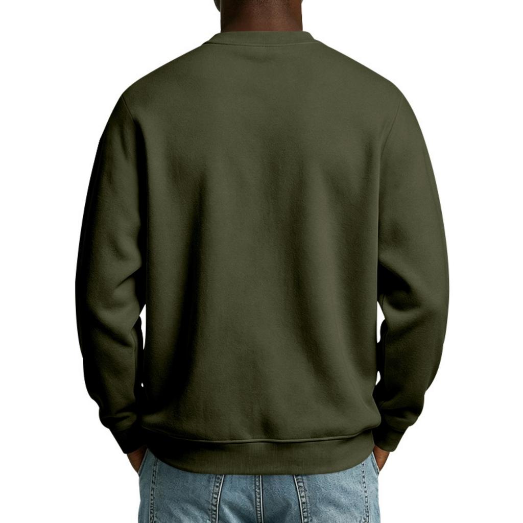 Men's Crewneck Sweatshirt Loose Fit Color Casual Everyday Wear
