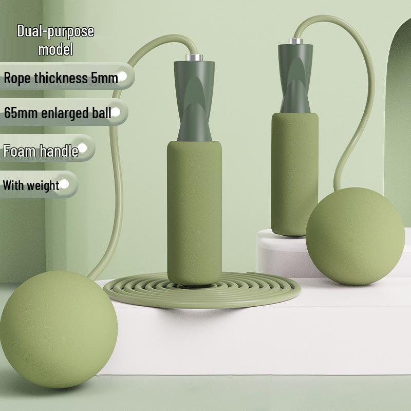 Weighted Cordless Jump Rope with Double Bearings for Indoor Training