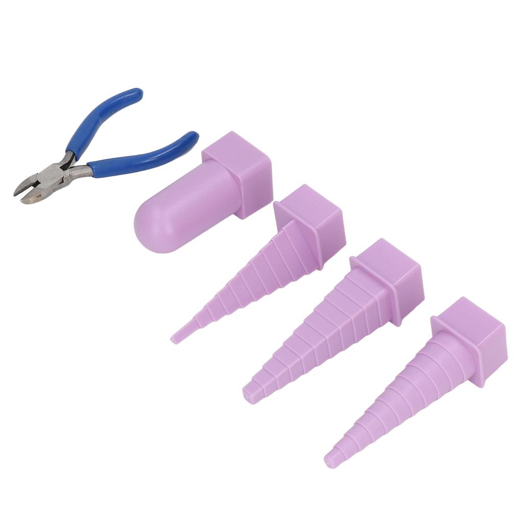 4Pcs Jewelry Mandrel Round Oval Triangle Square Jewellery Making Tool with 5in Pliers