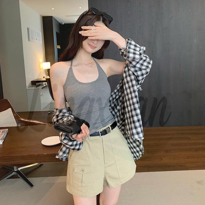 Sleeveless Top with Built-In Chest Pads & Straps, Women's 2026 Spring/Summer Hot Girl Style
