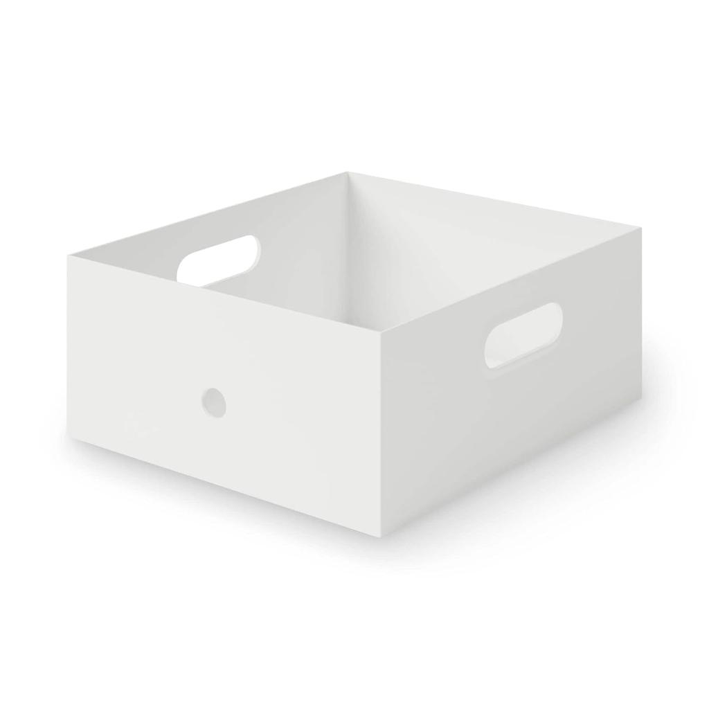 Scatola Porta Documenti Muji in Polipropilene Riciclato Standard 1/2 Circa Larghezza 25 Profondità 32 Altezza 12 cm / Grigio Bianco