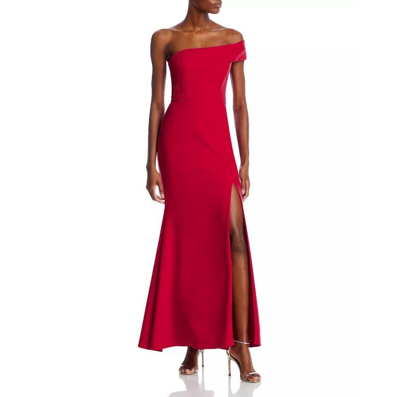 New autumn and winter women's clothing one-shoulder fashion split-ended dress long dress temperament dress