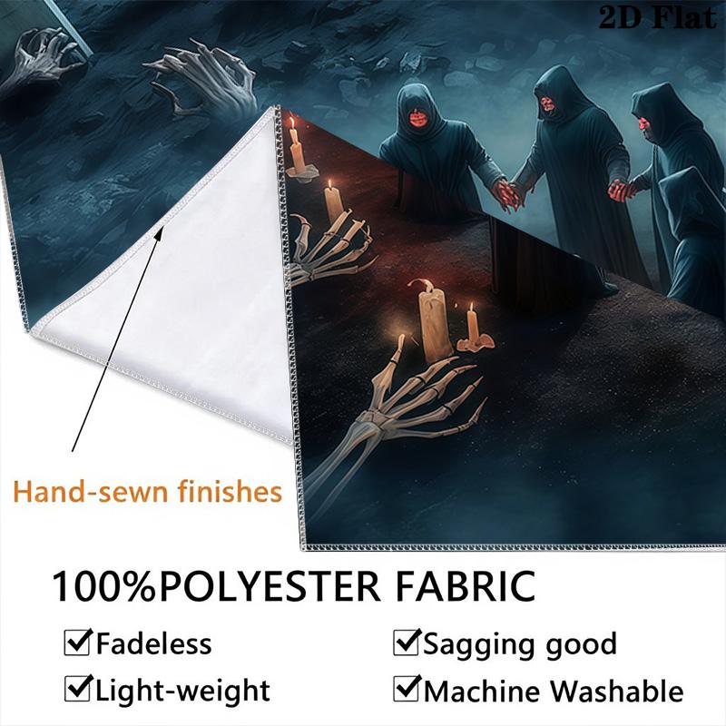 Gothic Grim Reaper Flame Tapestry Background Cloth Fashion Print Background Cloth Wall Decoration Atmospheric Background Cloth