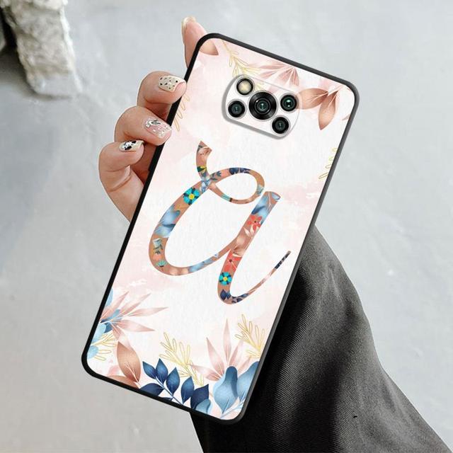 

Цветочный узор в виде листьев и букв для Xiaomi Poco X3 Nfc X4pro X5 M3 для Mi 12 13 11 10 10t 8 Note10 Lite 11ultra 11t Pro F1 чехол For Mi Note 10 Lite