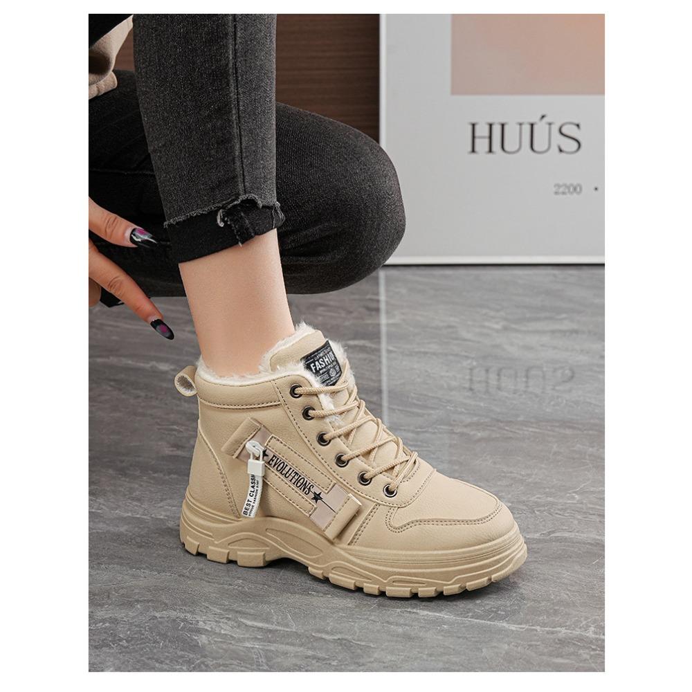 **Women Winter Snow Boots Fleece Lined Thick Waterproof Anti Slip Warm Martin Boots**