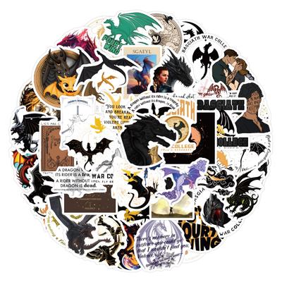 60-120 Fourth Wing Graffiti Waterproof Stickers for Car, Suitcase, and Water Cup