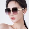 New INS style square frame sunglasses for women with anti UV gradient lens trendy fashion accessory
