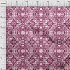 oneOone Cotton Poplin Dark Magenta Fabric Ikat Diy Clothing Quilting Fabric Print Fabric By Yard 42 Inch