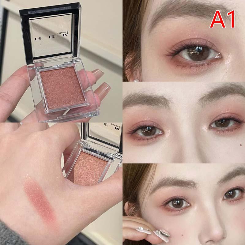 Herorange Single Color Eyeshadow Palette, Long-Lasting, Shimmer Finish, No Fallout, Multi-Color Eyeshadow For Makeup