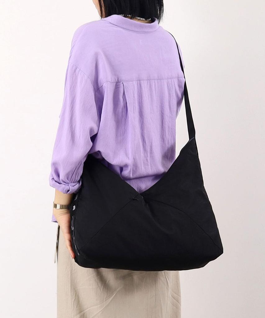 Cuco New Logo Tape X Wrinkled Nylon One-Shoulder BagA4 Fits 2413111204 Black (019)