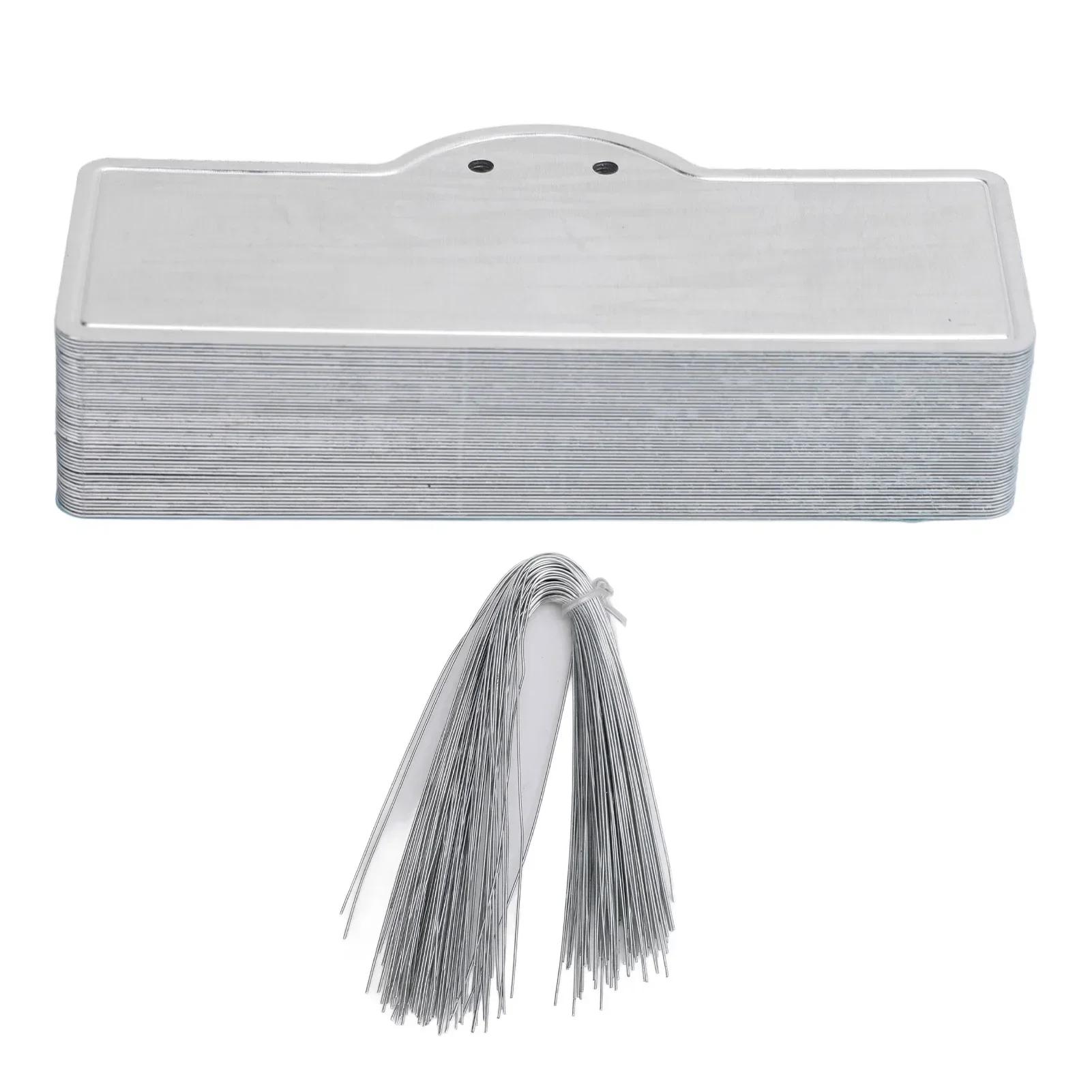 

100pcs Aluminum Plant Signs Tags with Twist Ties Waterproof Gardening Horticultural Plant Tag For Flower Landscape Designer