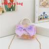 Cute Bow Doll Princess Decoration Children Plush Chain Shoulder Bag For Daily