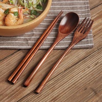 Löffel Gabel Essstäbchen Tragbares Besteck Holzbesteckset Reise Umweltfreundliches Besteckset Geschenke Utensilien für Küchensets Essen