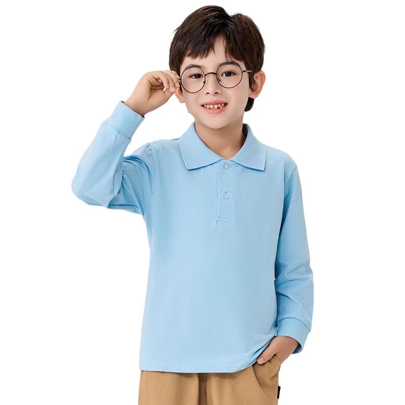 Romon Boys  Long Sleeve School Polo Shirt 130