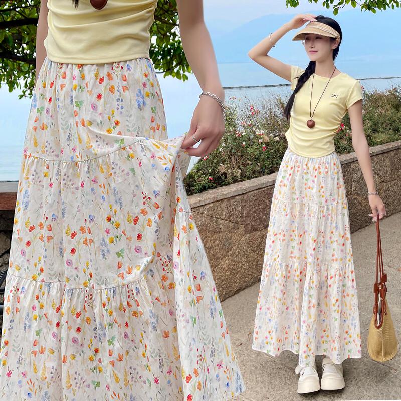 La Chapelle Pastoral Floral Long Dress L