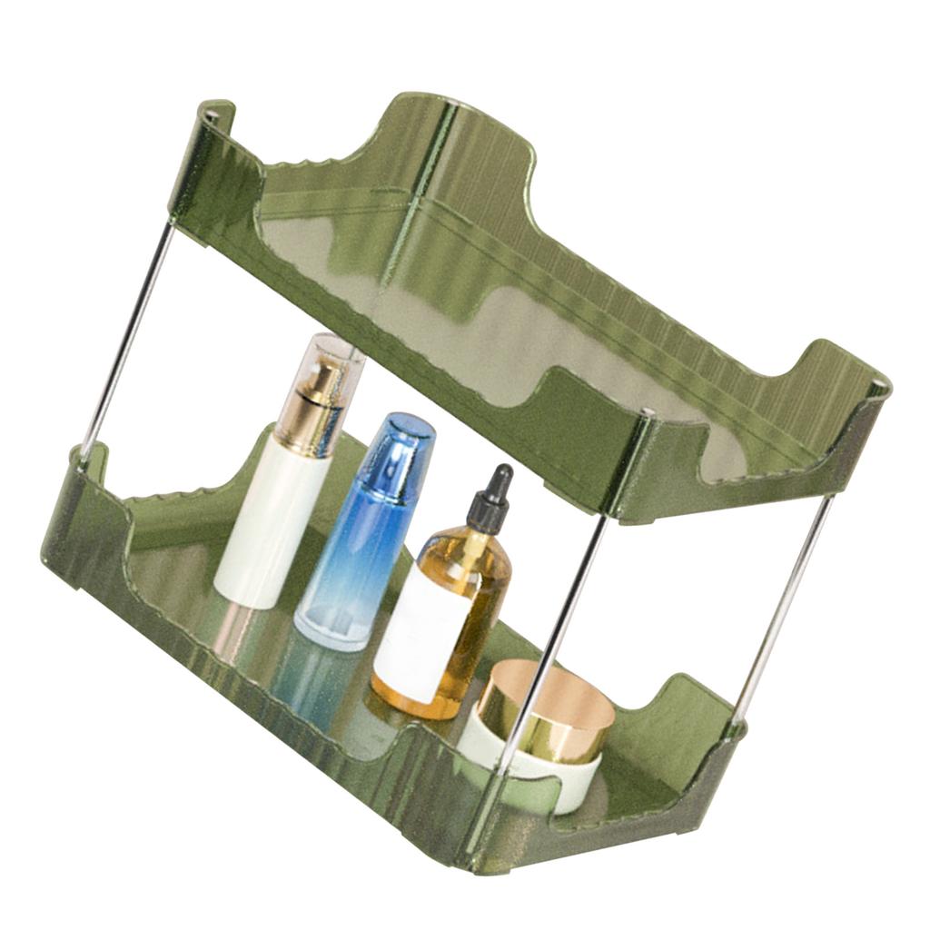 Desk Storage Rack Multipurpose Simple Light Luxury Double Layer Desktop Display Shelf for Home Bathroom