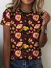Summer Ethnic Floral 3D Print T-Shirts Women's Streetwear Round Neck Short Sleeve T Shirt Tees Harajuku Y2K Tops Female Clothing