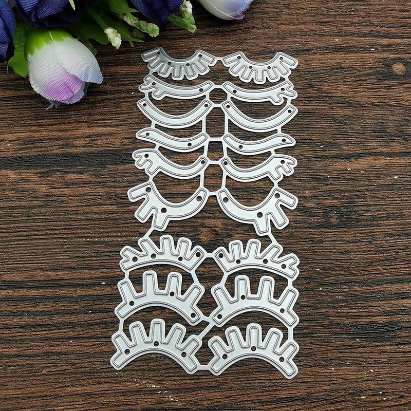 Минитип Ресницы Плесень Металлическая резка Кристалл Скрапбук Штамп Резьба Бумага Карты Тиснение Форма Новый Diy Mold silver