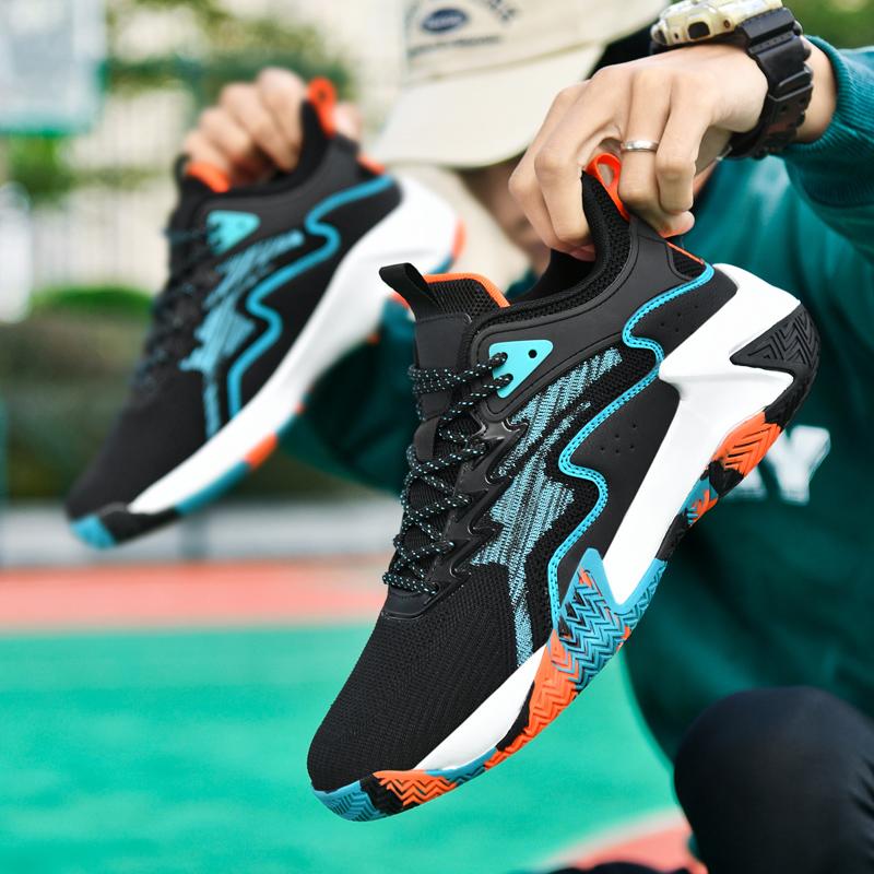 Fashion Men's Basketball Shoes Breathable Non-Slip Casual Sneakers Rubber Sole Lightweight Sports Shoes Large Size39-48
