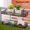 Multifunctional Hanging Desk Organizer: Metal Pen Holder & Storage Basket for Office Partitions