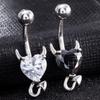Kupfer Kristallkugel Bauchnabelringe Eleganter Glänzender Körperschmuck Runde Edelstein Bauchnabelpiercing Geschenk