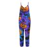 Women Halloween Printed Loose Jumpsuit Casual Sleeveless Wide Leg Romper Comfortable Fit for Seasonal Wear
