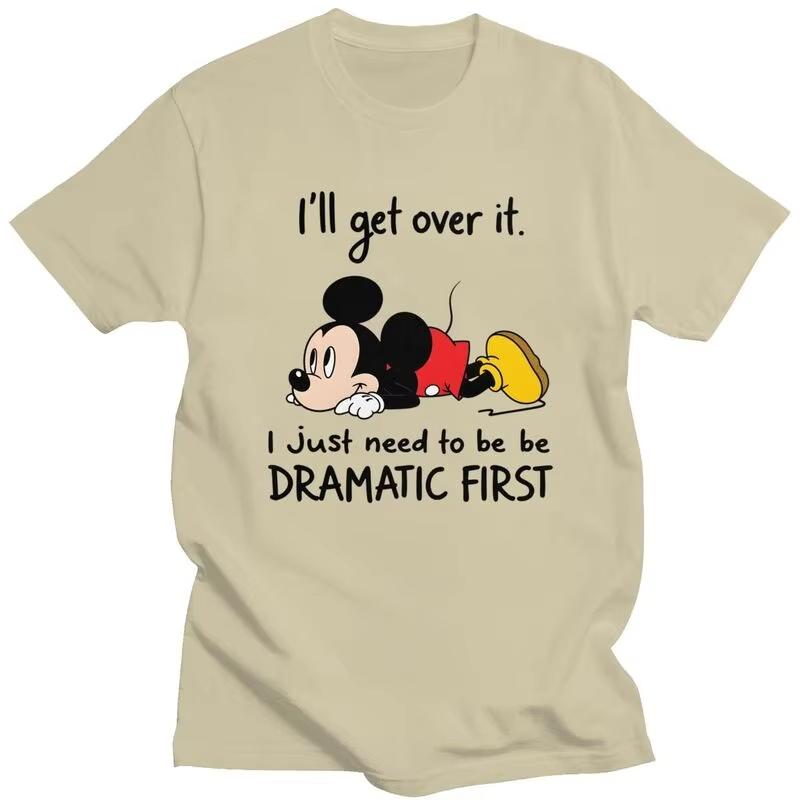 

2025 New Custom Classic Mickey Mouse T Shirts Men Short-Sleeve T-shirt Casual Tee Pure Cotton Slim Fit Tshirts Merch 4XL