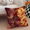 PPatchwork Fragmented Leopard Print Cushion Cover Throw Pillow Cover Hidden Button Durable Polyester Chair Cushion