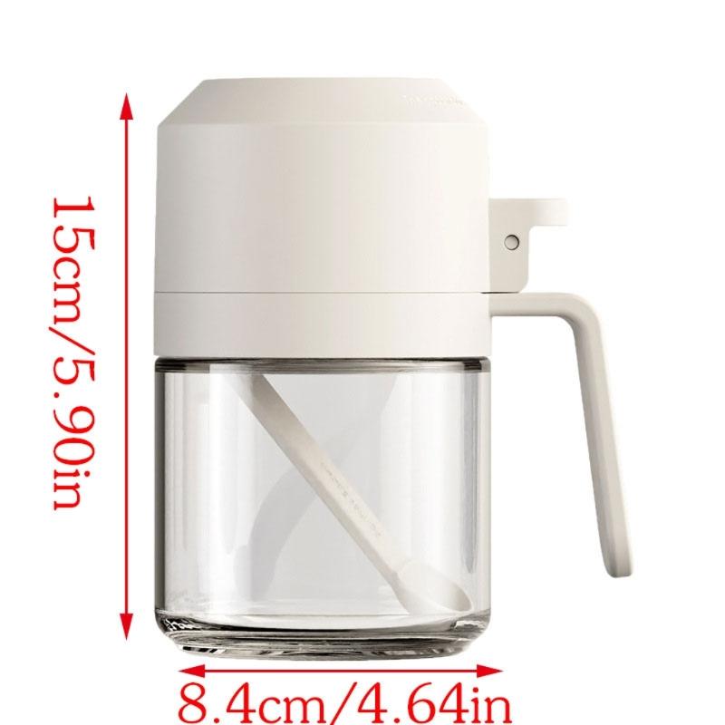 Transparent Seasoning and Spices Jar for Cooking Multipurpose Kitchen Condiment Bottle with Spoon and Lid