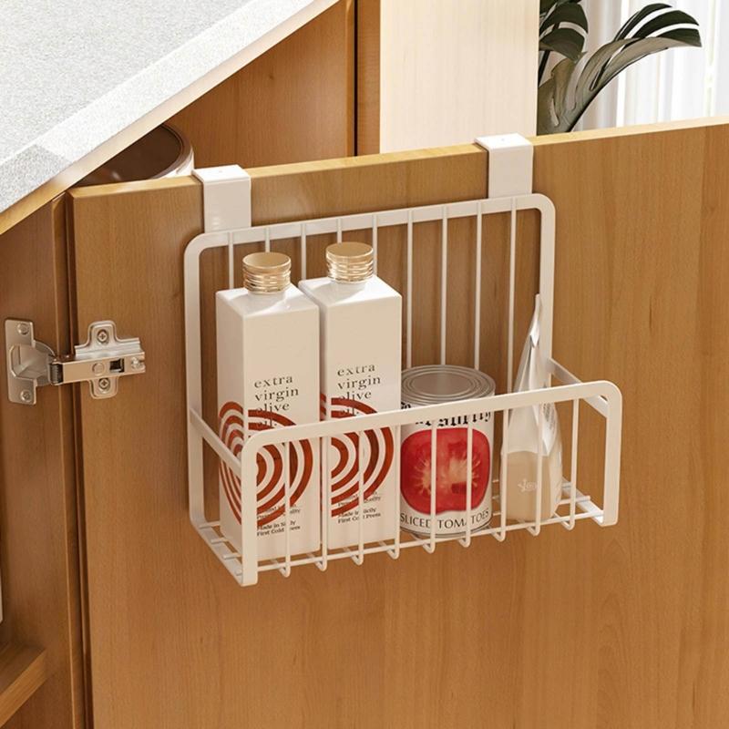 Home Metal Grid Storage Basket Bedside Caddy for Pantry,Bathroom Easy To Install